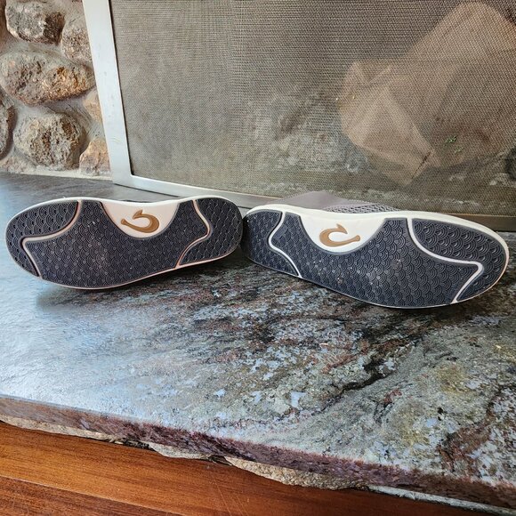 OluKai Gray Textile Slip-On Loafers Size 7 - Picture 11 of 13